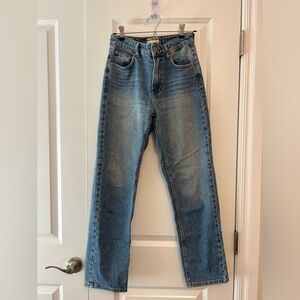 Free People high rise slim straight jeans